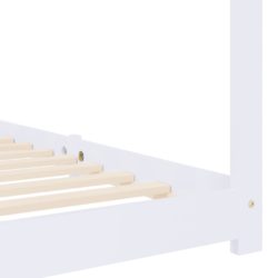 Sengeramme for barn heltre furu hvit 80×160 cm