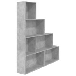 Bokhylle/Romdeler betonggrå 155x24x160 cm sponplate