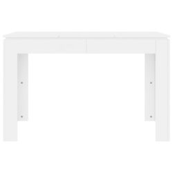 Spisebord hvit 120x60x76 cm sponplate