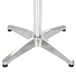 vidaXL Hagebord sølv 80x80x70 cm aluminium