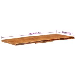 vidaXL Topplate til baderomsmøbler heltre akasie 140x52x3,8 cm