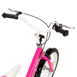 vidaXL Barnesykkel 16 tommer svart og rosa