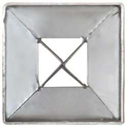 Jordspyd 12 stk sølv 7x7x90 cm galvanisert stål