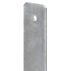 vidaXL Gjerdespyd 6 stk sølv 7x6x60 cm galvanisert stål
