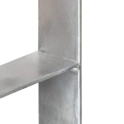 vidaXL Gjerdespyd 6 stk sølv 7x6x60 cm galvanisert stål