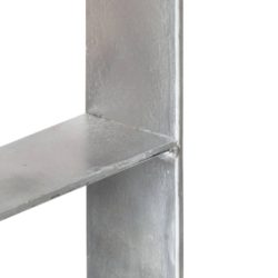 vidaXL Gjerdespyd 6 stk sølv 9x6x60 cm galvanisert stål