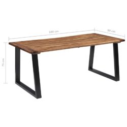vidaXL Spisebord heltre akasie 180×90 cm