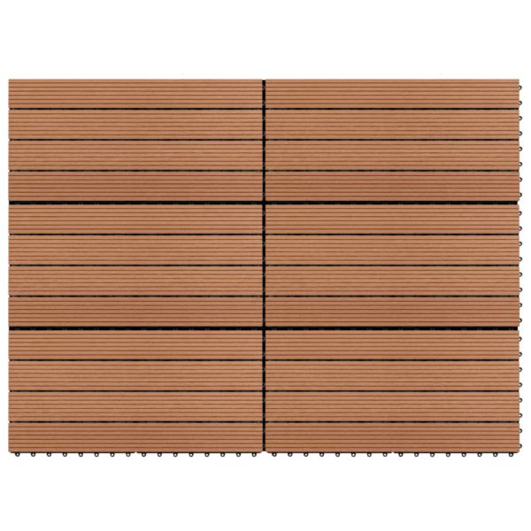 vidaXL WPC Terrassebord 60×30 cm 6 stk 1m² brun