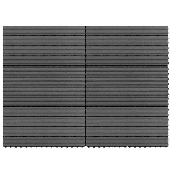 vidaXL WPC Terrassebord 60×30 cm 6 stk 1m² grå