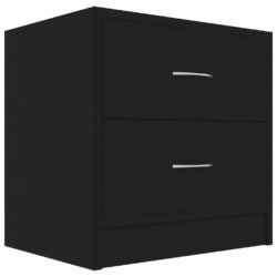 Nattbord svart 40x30x40 cm sponplate