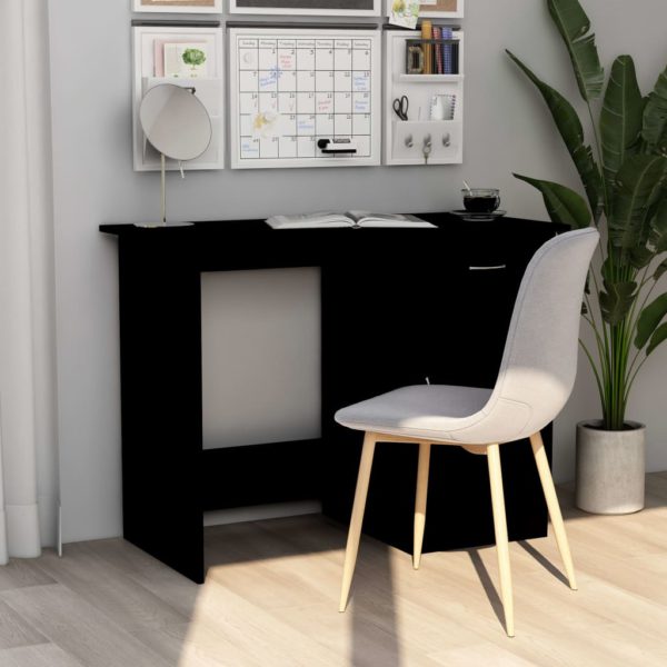 Skrivebord svart 100x50x76 cm sponplate