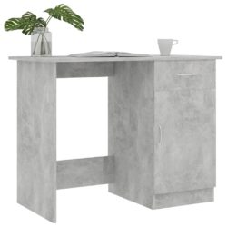 Skrivebord betonggrå 100x50x76 cm sponplate