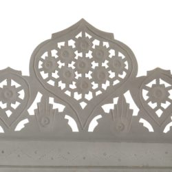 Romdeler håndskåret 4 paneler grå 160×165 cm heltre mango