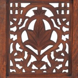 Romdeler håndskåret 5 paneler brun 200×165 cm heltre mango