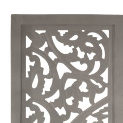 Romdeler håndskåret 3 paneler grå 120×165 cm heltre mango