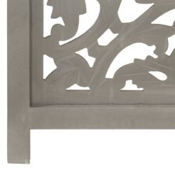 Romdeler håndskåret 3 paneler grå 120×165 cm heltre mango