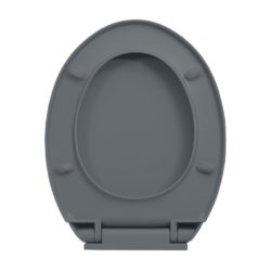 vidaXL Toalettsete myktlukkende grå oval