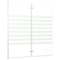 Badekarvegg 120×140 cm herdet glass stripet