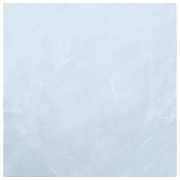 vidaXL Selvklebende gulvplanker 5,11 m² PVC hvit marmor