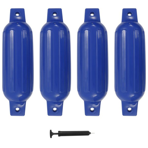 vidaXL Båtfender 4 stk blå 41×11,5 cm PVC
