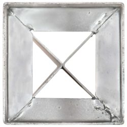Jordspyd 12 stk sølv 10x10x91 cm galvanisert stål
