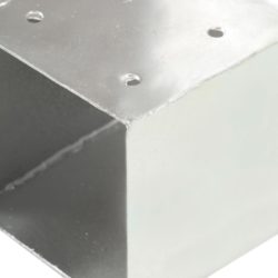 Stolpesko 4 stk T-form galvanisert metall 71×71 mm