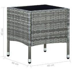 Hagebord grå 40x40x45 cm polyrotting