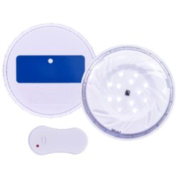Nedsenkbar flytende LED-bassenglampe med fjernkontroll hvit