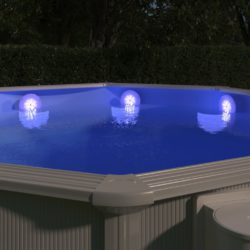 Nedsenkbar flytende LED-bassenglampe fjernkontroll flerfarget