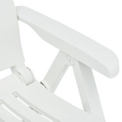 Hagelenestoler 2 stk plast hvit