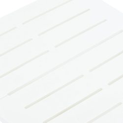 Sammenleggbart hagebord hvit 45x43x50 cm plast