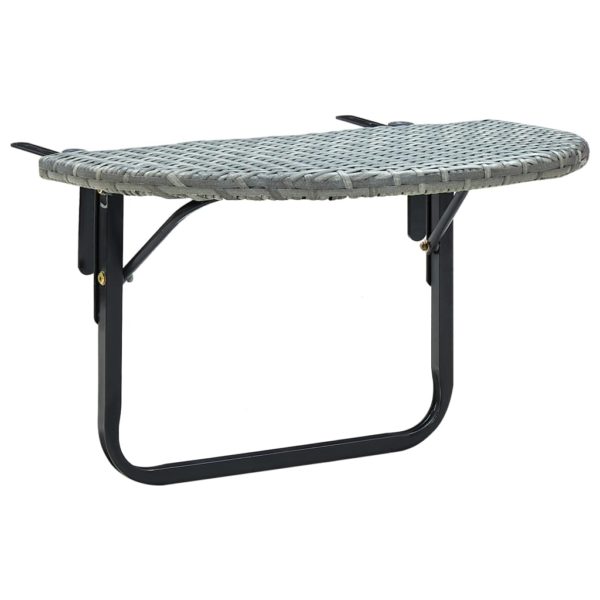 vidaXL Balkongbord grå 60x60x40 cm polyrotting