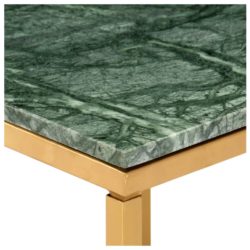 Salongbord grønn 60x60x35 cm ekte stein med marmorstruktur