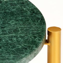 Salongbord grønn 60x60x35 cm ekte stein med marmorstruktur