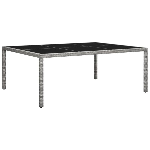 vidaXL Utendørs spisebord grå 200x150x74 cm polyrotting