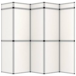 vidaXL Utstillingsvegg 15 paneler sammenleggbar 302×200 cm hvit