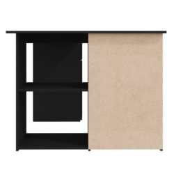 Hjørneskrivebord svart 145x100x76 cm sponplate
