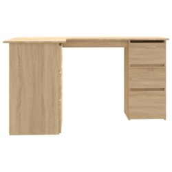 Hjørneskrivebord sonoma eik 145x100x76 cm sponplate