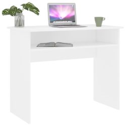 Skrivebord hvit 90x50x74 cm sponplate