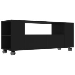 TV-benk svart 120x35x48 cm konstruert tre