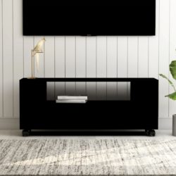 TV-benk svart 120x35x48 cm konstruert tre