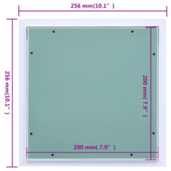 vidaXL Inspeksjonsluke med aluminiumsramme og gipsplate 200×200 mm