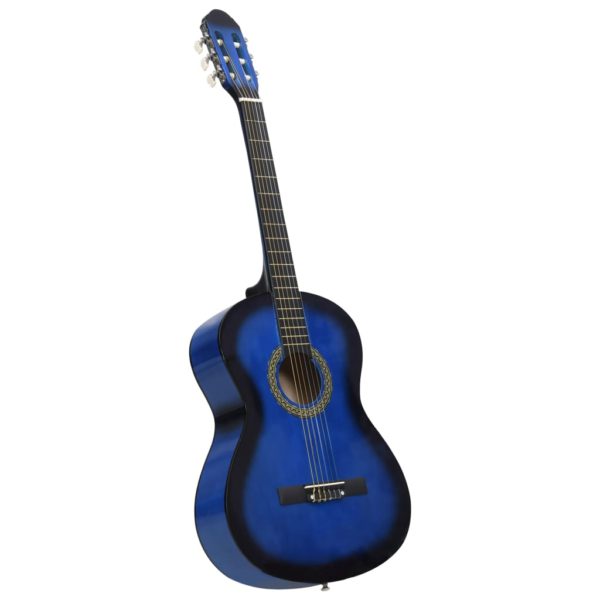 vidaXL Klassisk gitar for nybegynnere 4/4 39″ lind blå