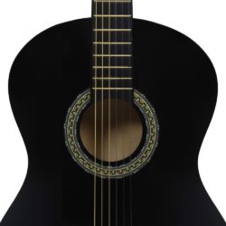 Klassisk gitar nybegynnersett 12 deler 4/4 39″ svart