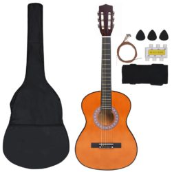 vidaXL Klassisk gitar sett for nybegynnere og barn 8 deler 3/4 36″