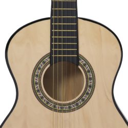 vidaXL Klassisk gitar for nybegynnere og barn 1/2 34″ lind
