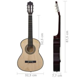 vidaXL Klassisk gitar for nybegynnere og barn 1/2 34″ lind