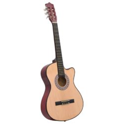 vidaXL Western akustisk cutaway gitarsett 12 deler med 6 strenger 38″