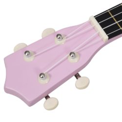 Sopran-ukulele sett med veske for barn rosa 21″