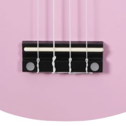 Sopran-ukulele sett med veske for barn rosa 21″